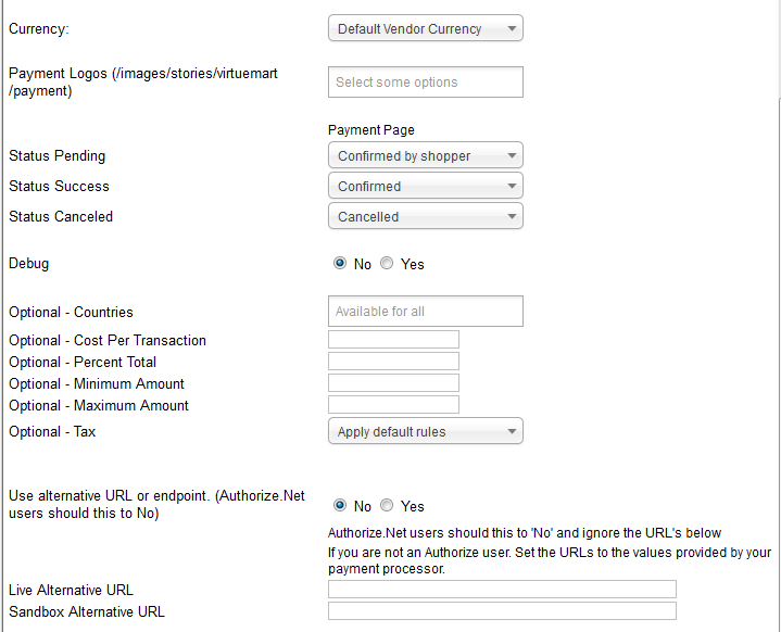 Configuration Screen 2