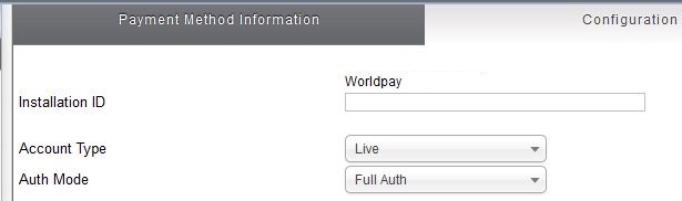 Enter Worldpay Installation ID