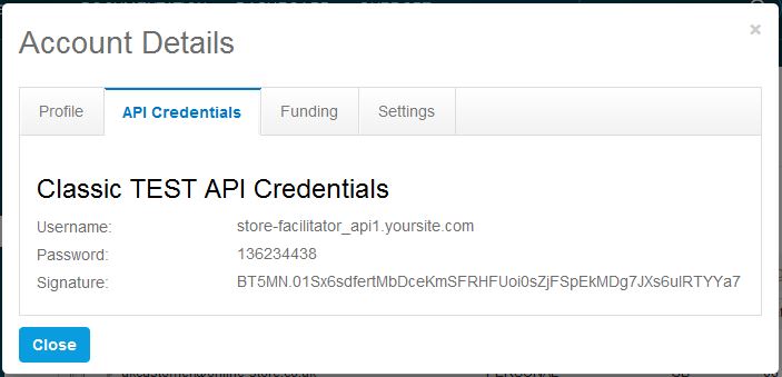 API Credentials