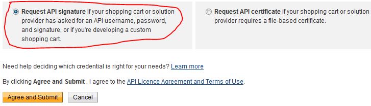 PayPal API Agreement