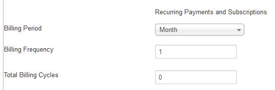 Recurring Payments Setup